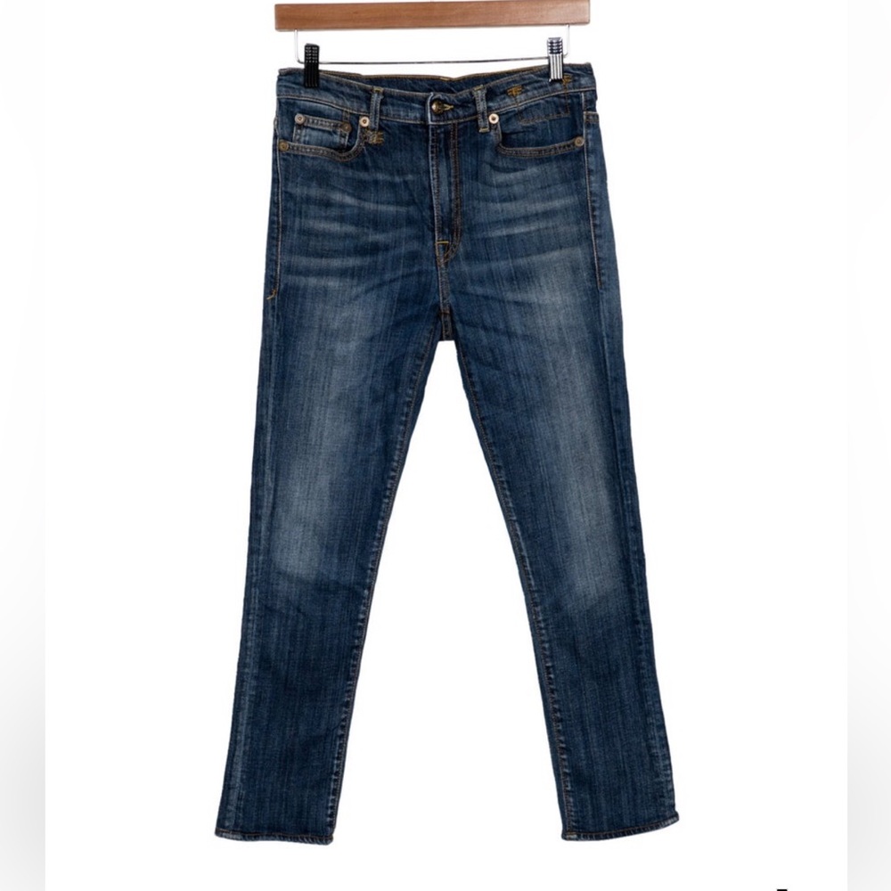 R13 mid rise skinny cropped jean